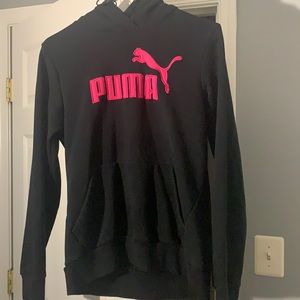 Girl’s PUMA Black and Hot Pink hoodie
